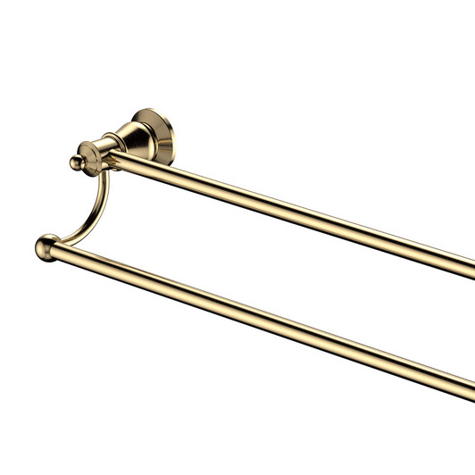 Urban brass double towel rail, modern vintage style. Urban brass double towel rail, modern vintage style.