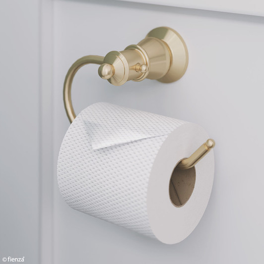 Urban brass traditional style toilet roll holder.