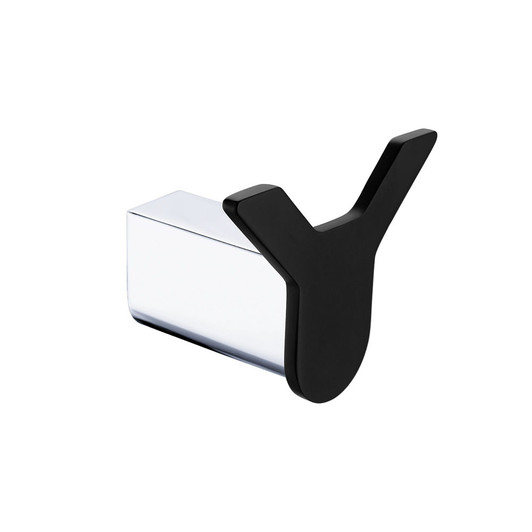 Matte black Y shape double robe hook