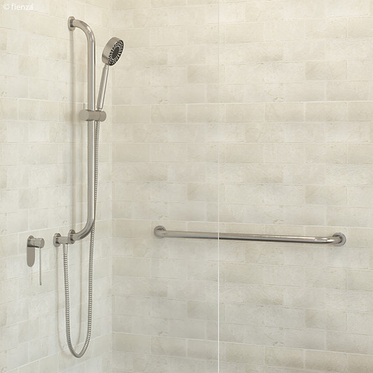 Stainless steel round grab rail. Stainless steel round grab rail.