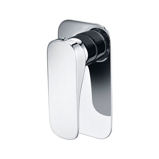 Chrome soft square wall mixer.
