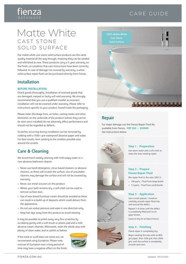 Care guide. Care guide.