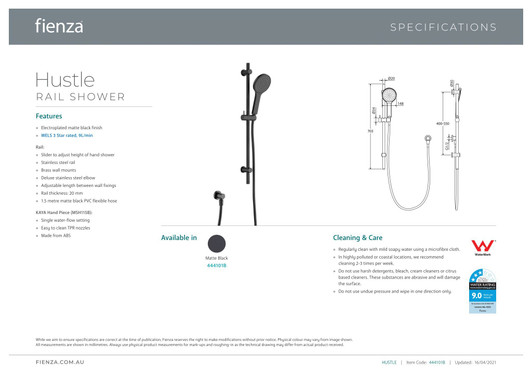 Specification sheet.