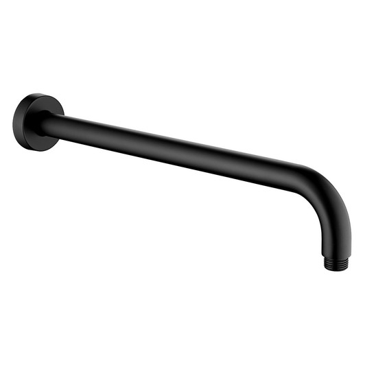 Matte black  wall mounted round shower arm. Matte black  wall mounted round shower arm.