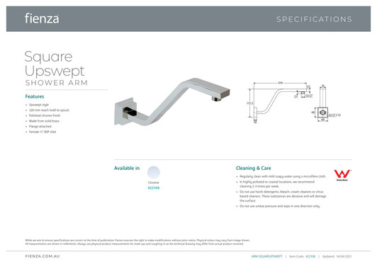 Specification sheet.
