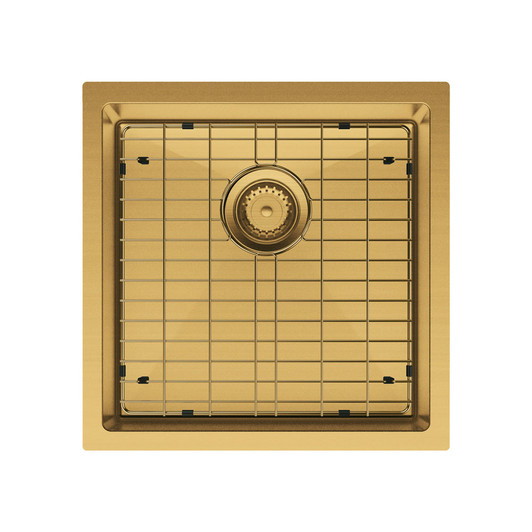 Hana 32L Single Kitchen Sink Kit, PVD Rugged Brass