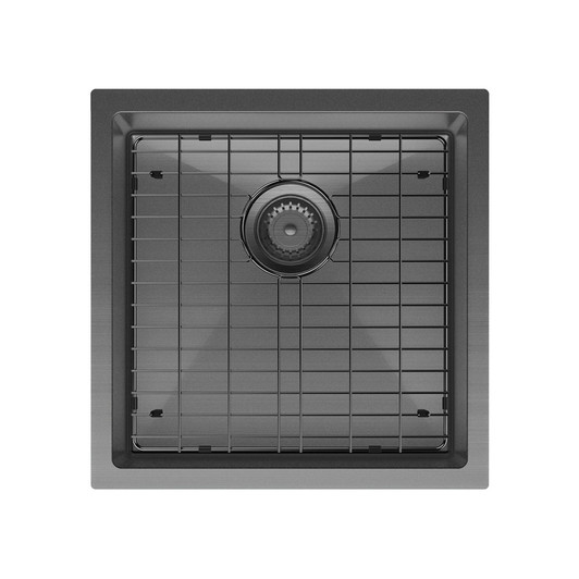 Hana 32L Single Kitchen Sink, PVD Carbon Metal