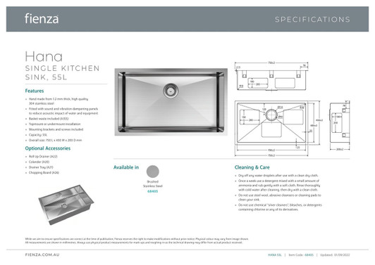 Specification Sheet.