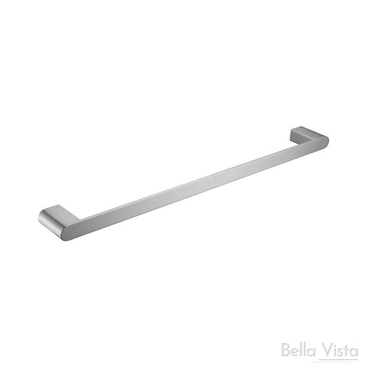 Single towel rail - Pradus - 'Curved' Brushed Nickel