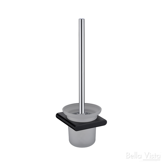 Toilet Brush and Holder - 'Curved' Matte Black