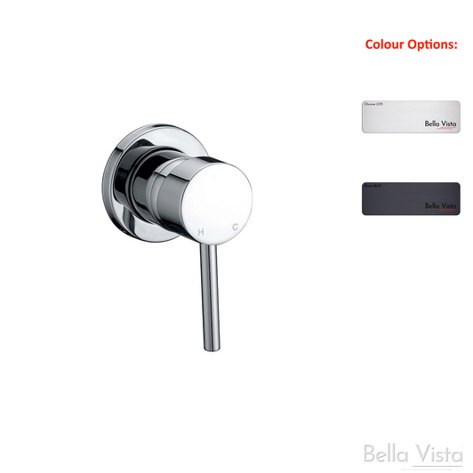 Shower / Bath Mixer – 'Raco' Round - Small Backing Plate Shower / Bath Mixer – 'Raco' Round - Small Backing Plate