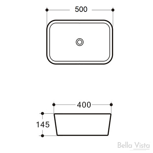 Specifications L 500mm x W 400mm x H 145mm Specifications L 500mm x W 400mm x H 145mm