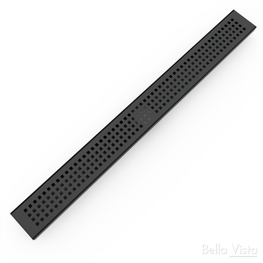 Matte black Builders Grate - CFG SQ Pattern - 15mm Depth - Matte Black