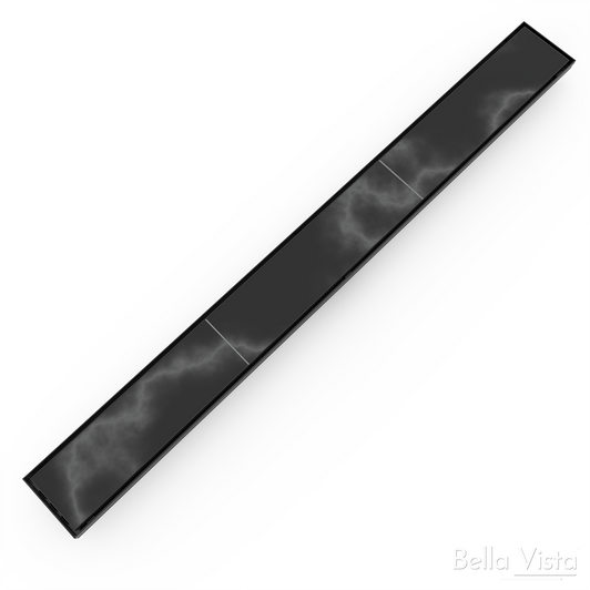 Builders Grate - CFG Tile Insert Pattern - 25mm Depth - Matte black, tile for display purposes