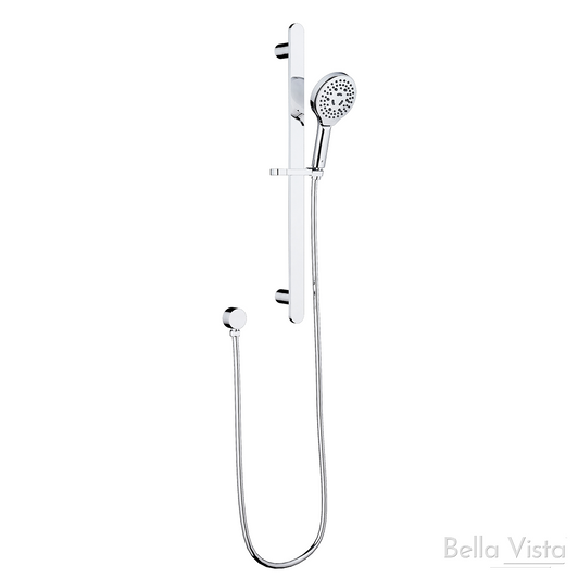 Kara Sliding Chrome Shower set - Round Design detached outlet