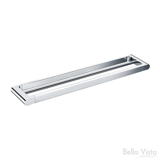Kara Double Towel Rail in chrome