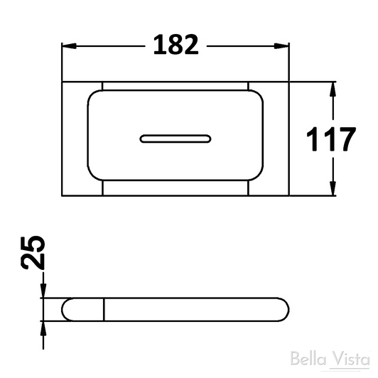 Specifications 182mm x 117mm x 25mm