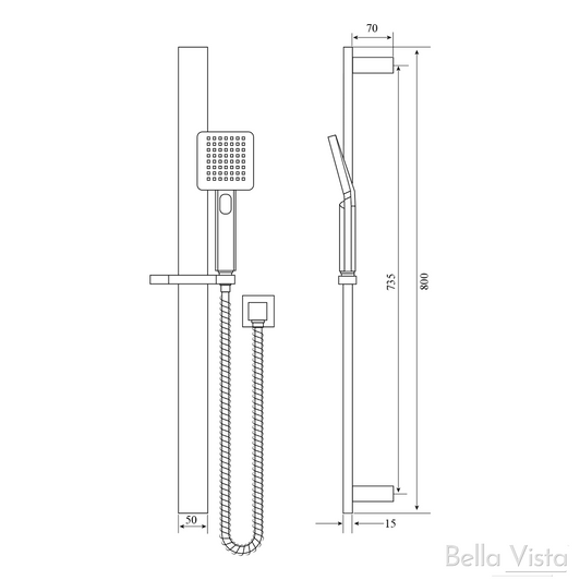 Size: Height 800mm
Hose Length: 1500mm
WELS Water rating – 4 stars
6.0 litres per minute
Registration number: S13229