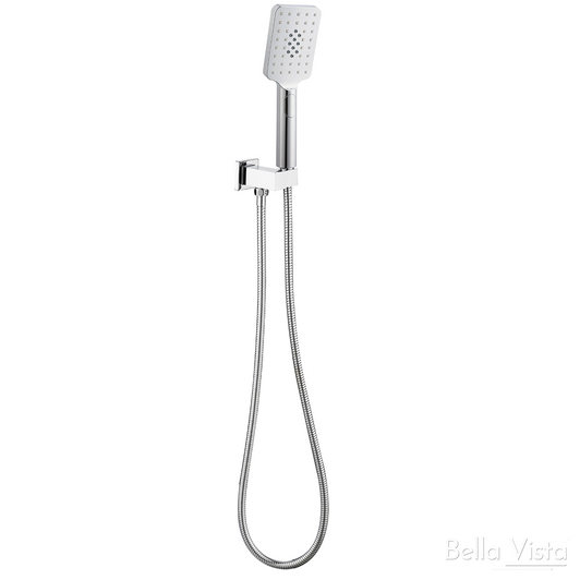 Chrome Handheld - Square Shower Head with Wall Bracket