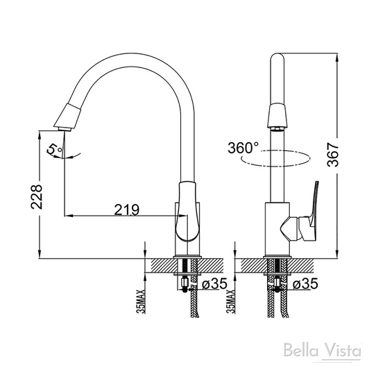 Height: 367mm 
WELS Water rating – 4 Star
6.5 litres per minute
Registration Number: T26500 Height: 367mm 
WELS Water rating – 4 Star
6.5 litres per minute
Registration Number: T26500