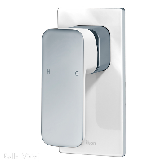 White and Chrome Seto Wall Mixer