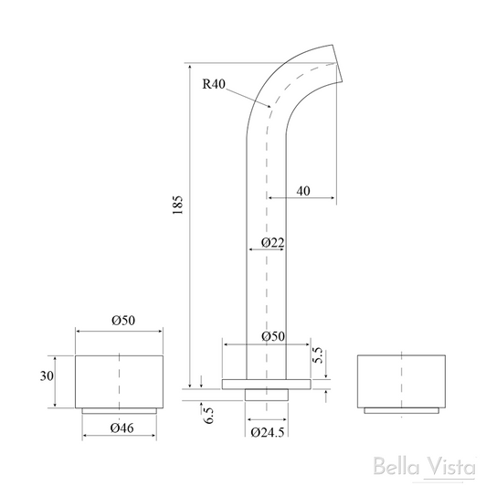 Spindles: 50mm x 50mm x 30mm
Spout:50mm x 185mm x 50mm
WELS Water rating – 5 star
6 litres per minute
Registration Number: T40450