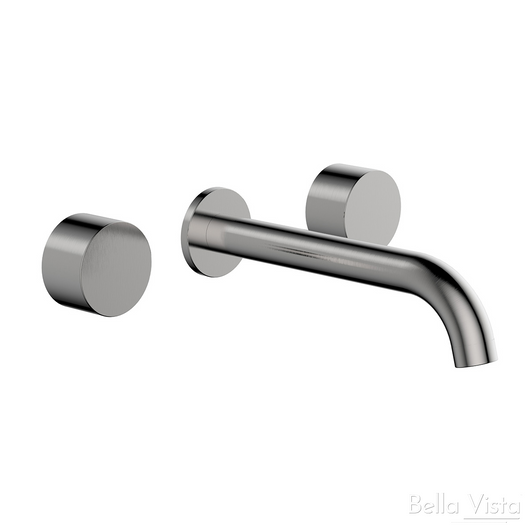 Brushed Nickel ‘Capri’ Simply Round Spindles and Wall Spout