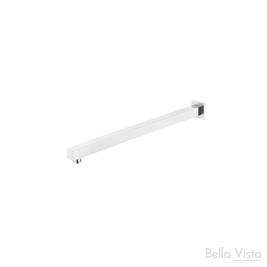 Chrome square wall arm with square backing plate