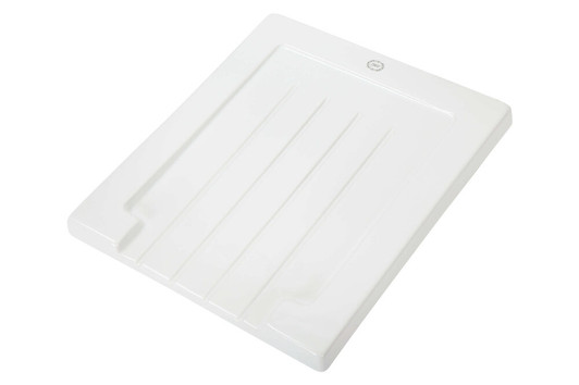 white gloss ribbed drainer