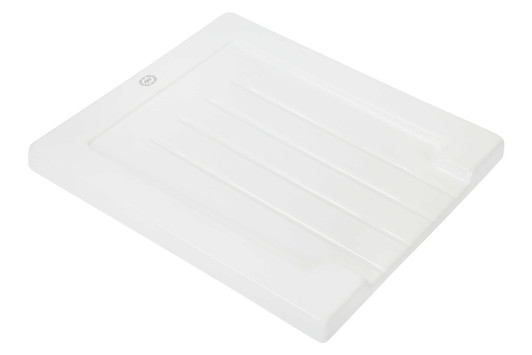 white gloss ribbed drainer