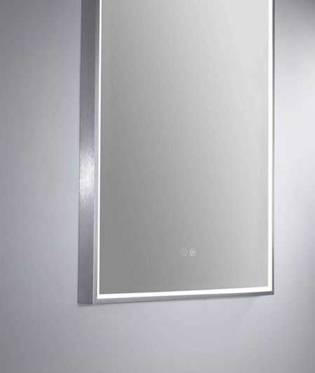 Brushed Nickel Arch Mirror with LED light (front lit)