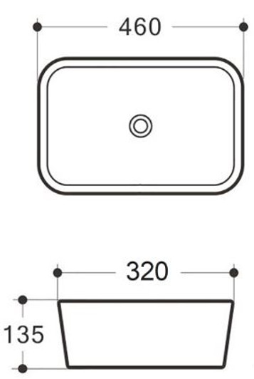 Spec sheet : L 460mm  x W 325mm x H 135mm Spec sheet : L 460mm  x W 325mm x H 135mm