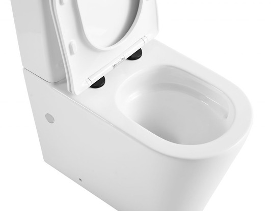 Product Image Of Zero Extra High Rimless Tornado Toilet Suite Inside Toilet Bowl Side View Product Image Of Zero Extra High Rimless Tornado Toilet Suite Inside Toilet Bowl Side View