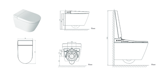 Specification sheet for the novus smart toilet page 3