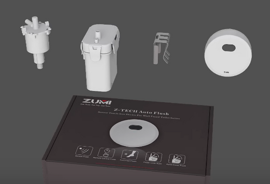 product image of the components for the zumi Z-TECH auto flush.