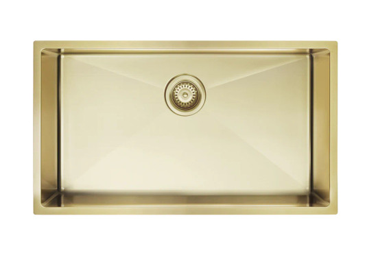 Lavello Kitchen Sink - Single Bowl 760 x 440 in brushed bronze gold.
