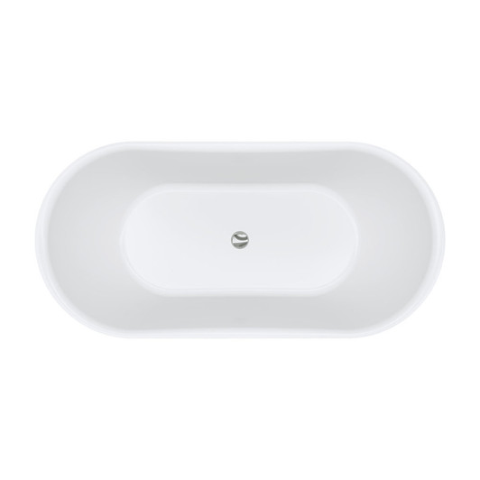 above view of the Winsor Freestanding bath. Centered waste drain.