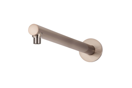 Round Wall Shower Arm 400mm in champagne