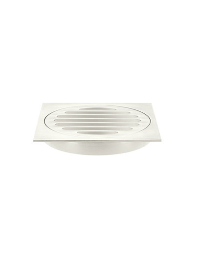 Brushed nickel  Square Floor Grate Shower Drain 100mm outlet
