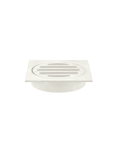 Brushed nickel Square Floor Grate Shower Drain 80mm outlet