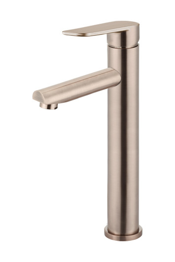 Round Paddle Tall Basin Mixer in Champagne Round Paddle Tall Basin Mixer in Champagne