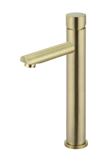 Round Pinless Tall Basin Mixer in Tiger Bronze