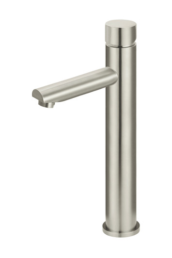 Round Pinless Tall Basin Mixer in Brushed Nickel