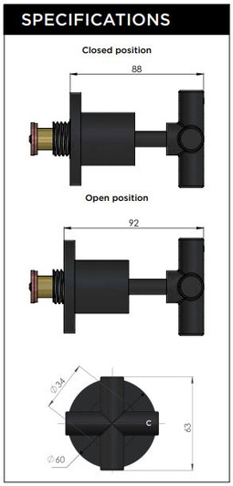 Specifications For Round Cross Handle Jumper Valve Wall Top Assemblies By Meir
