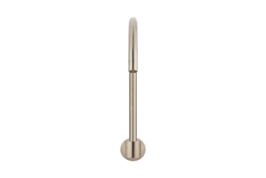 Round High-Rise Swivel Wall Spout in Champagne