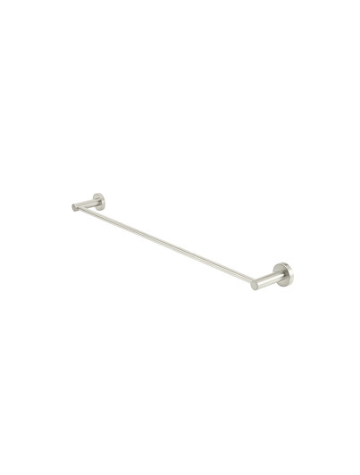 Brushed nickel Round Single Towel Rail 600mm by Meir. Brushed nickel Round Single Towel Rail 600mm by Meir.