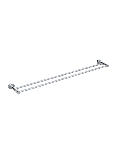 Chrome Round Double Towel Rail 900mm