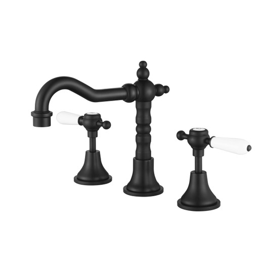 Matte black Bordeaux Basin Tap Set