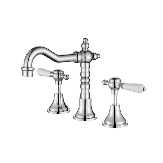 Chrome Bordeaux Basin Tap Set