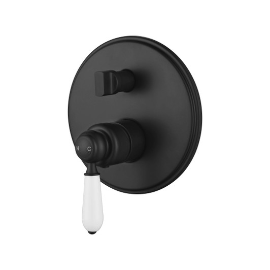 Matte Black Bordeaux Shower Mixer with Diverter
